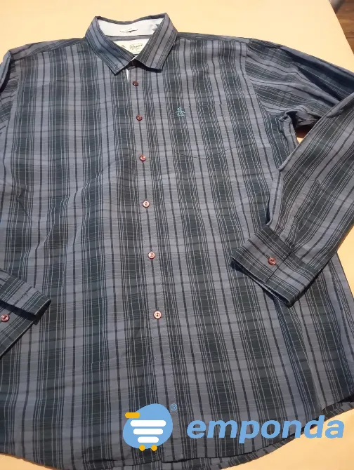 Camisa azul, slim fit Penguin de hombre. IMPECABLE Floresta - imagen 1