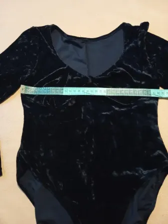 Body mangas tres cuartos, aterciopelado. Balenciaga Floresta