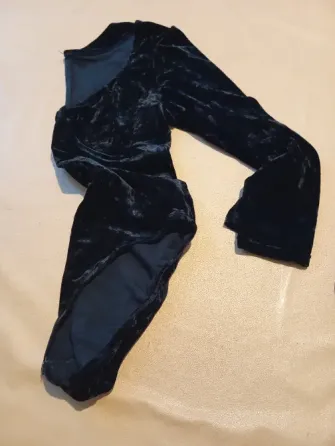 Body mangas tres cuartos, aterciopelado. Balenciaga Floresta