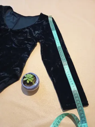 Body mangas tres cuartos, aterciopelado. Balenciaga Floresta