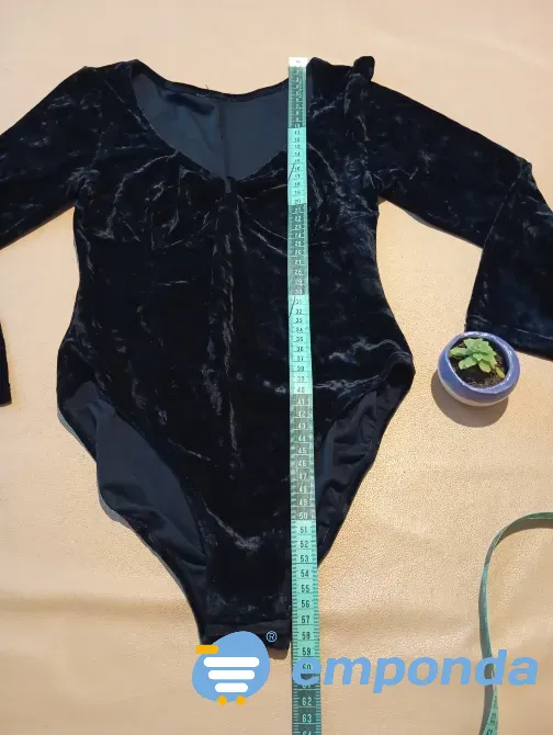 Body mangas tres cuartos, aterciopelado. Balenciaga Floresta - imagen 1