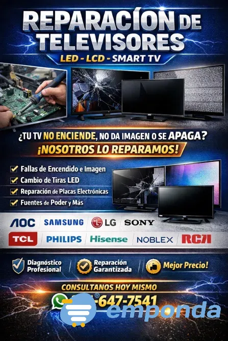 Reparación de TV LED LCD Smart TV Samsung LG Sony AOC TCL Ph Mendoza - imagen 1