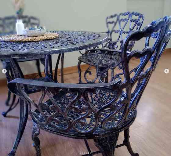 Juego de jardin Boston fundicion aluminio Villa Devoto