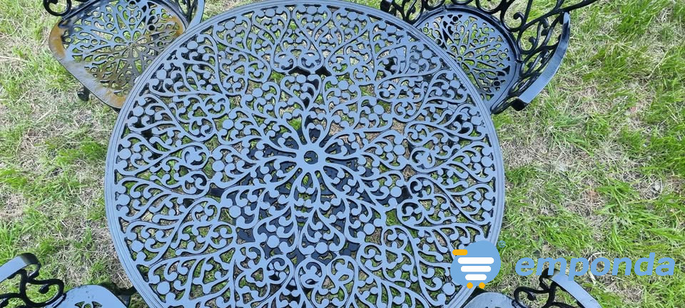 Juego de jardin Boston fundicion aluminio Villa Devoto - imagen 4