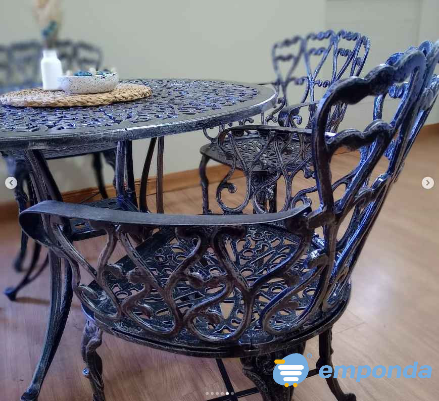 Juego de jardin Boston fundicion aluminio Villa Devoto - imagen 2