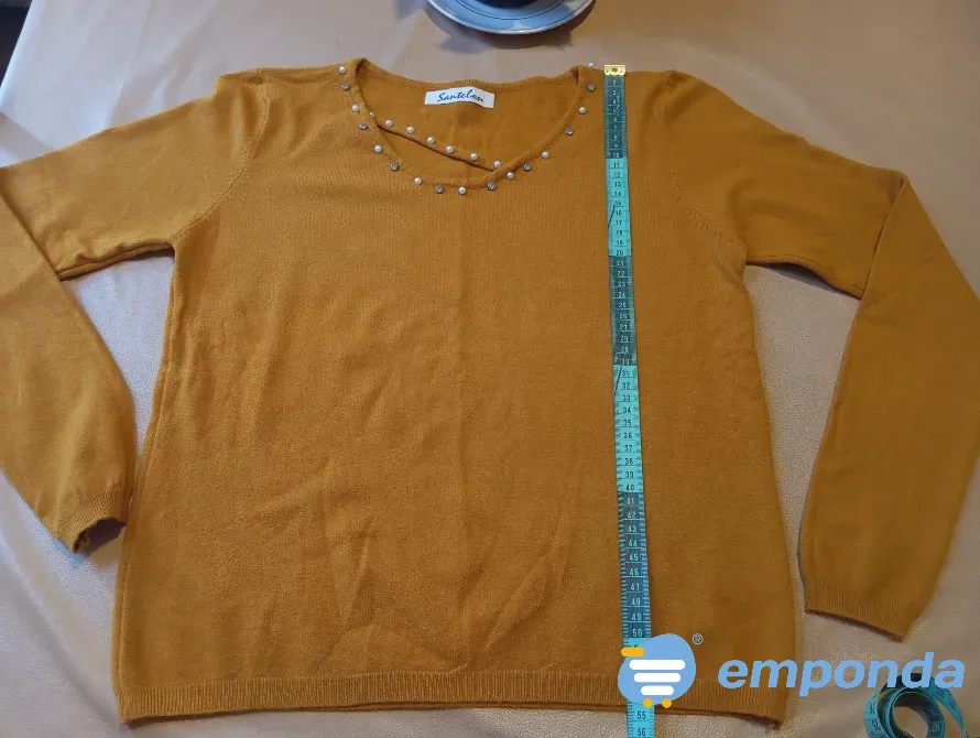 Sweater con perlas en escote Floresta - imagen 1