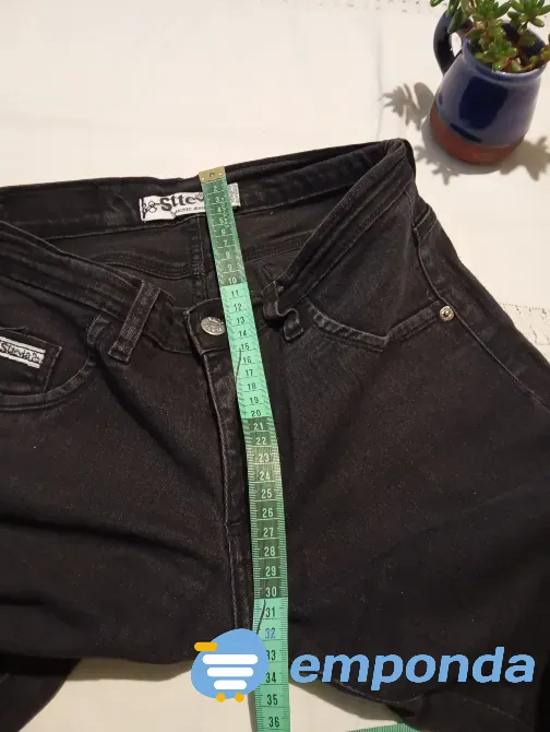 Pantalon basico de jean, semi chupin, elastizado Floresta - imagen 4