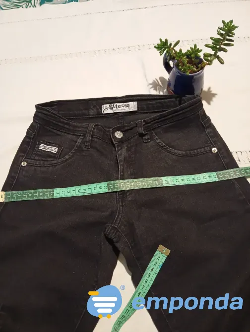 Pantalon basico de jean, semi chupin, elastizado Floresta - imagen 3