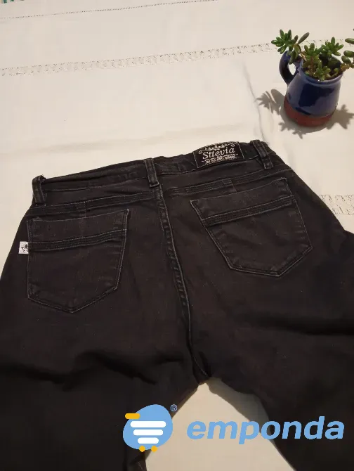 Pantalon basico de jean, semi chupin, elastizado Floresta - imagen 5