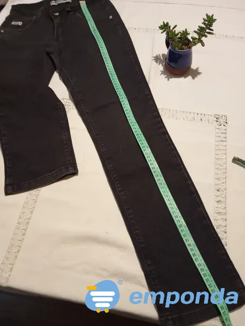 Pantalon basico de jean, semi chupin, elastizado Floresta - imagen 1