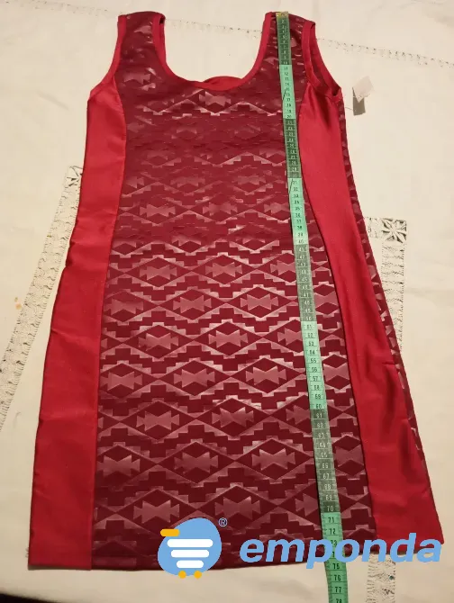 Vestido corto, combinado, nudo en espalda. Nuevo Floresta - imagen 1