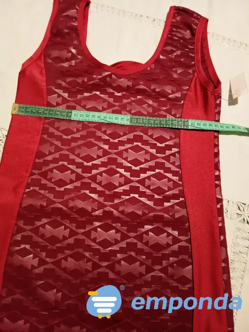 Vestido corto, combinado, nudo en espalda. Nuevo Floresta - imagen 2