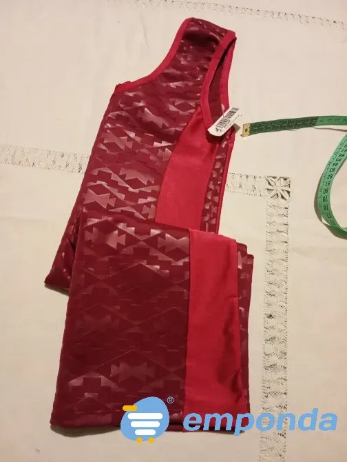 Vestido corto, combinado, nudo en espalda. Nuevo Floresta - imagen 4