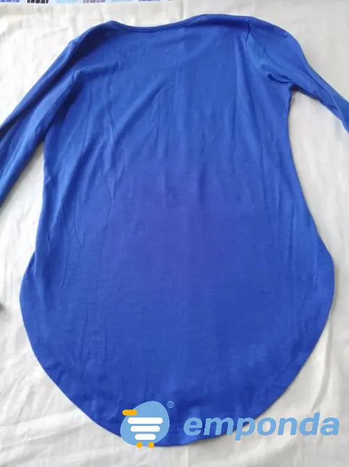 Camiseta, remera manga larga azul Floresta - imagen 6