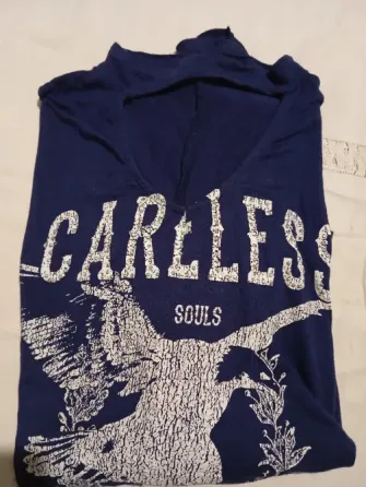 Remera azul, manga larga super amplia. IMPECABLE Floresta