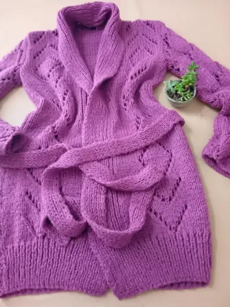 Sacon abierto de lana gruesa Floresta