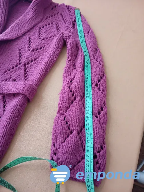 Sacon abierto de lana gruesa Floresta - imagen 3