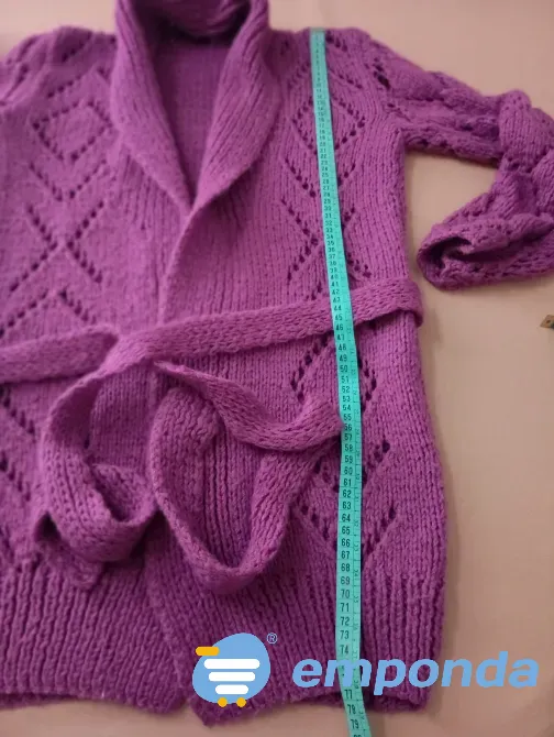 Sacon abierto de lana gruesa Floresta - imagen 1