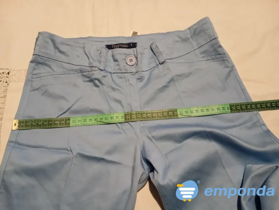 Pantalon tobillero, tipo de vestir, celeste. Nuevo Floresta - imagen 2