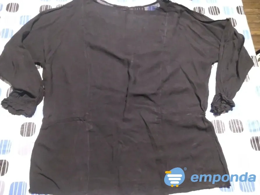 Blusa, camisola con pechera de raso. “Motivi”. IMPECABLE Floresta - imagen 5