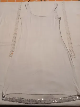 Musculosa, vestido corto con lentejuelas Floresta