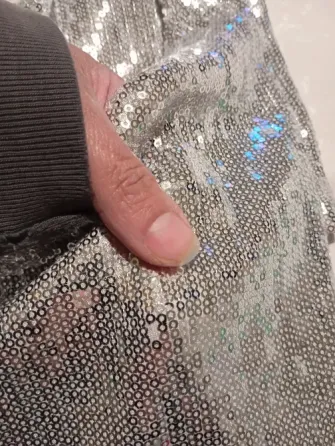 Musculosa, vestido corto con lentejuelas Floresta