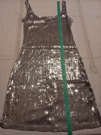 Musculosa, vestido corto con lentejuelas Floresta