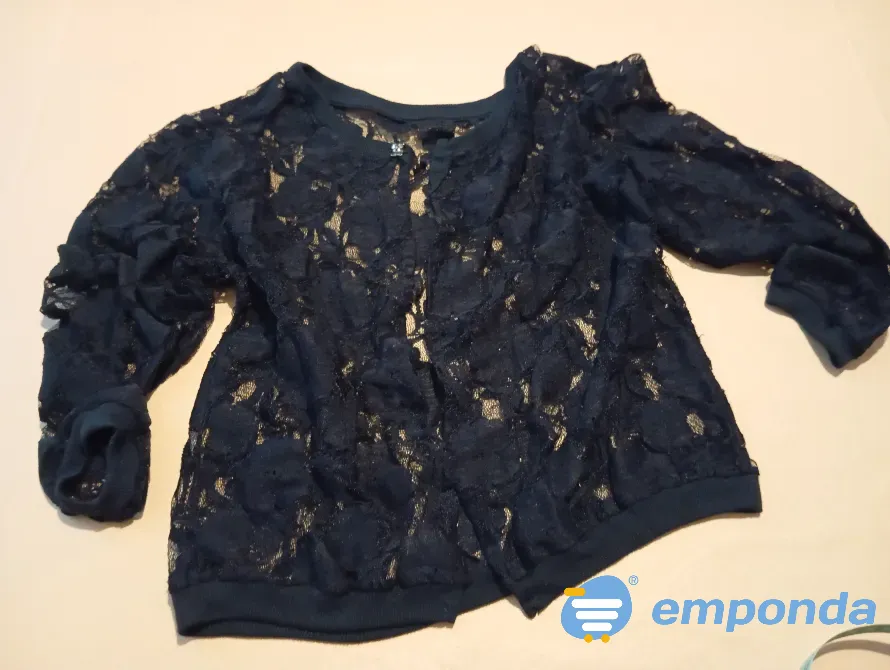 Saco abierto calado. Manga tres cuartos Floresta - imagen 4