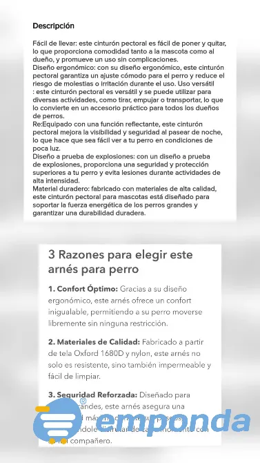 Pretal Duomm para perro chico tslle S Esteban Echeverría - imagen 9