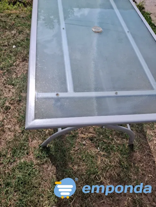 Mesa de Jardin caño y vidrio Esteban Echeverría - imagen 2