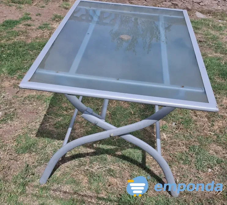 Mesa de Jardin caño y vidrio Esteban Echeverría - imagen 5
