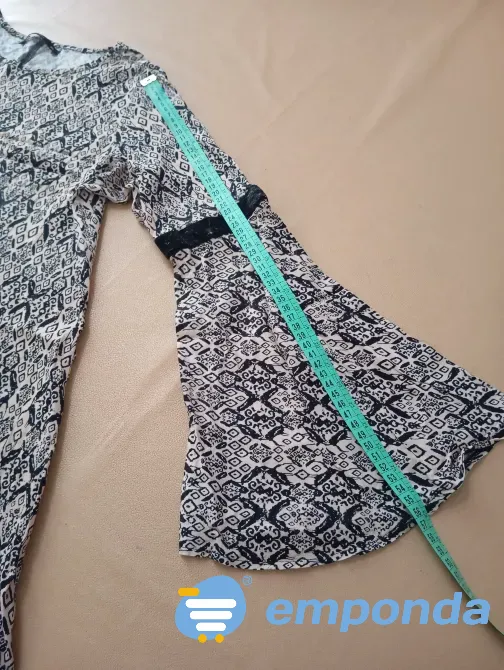 Vestido estampado, manga acampanada, Cuesta Blanca Floresta - imagen 6