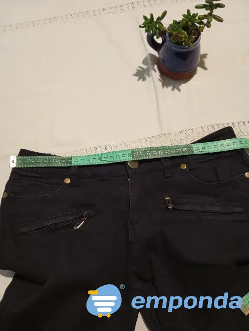 Pantalon de jean chupin elastizado, con falso bolsillo Floresta - imagen 2