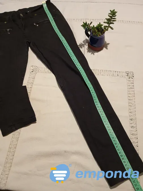 Pantalon de jean chupin elastizado, con falso bolsillo Floresta - imagen 1