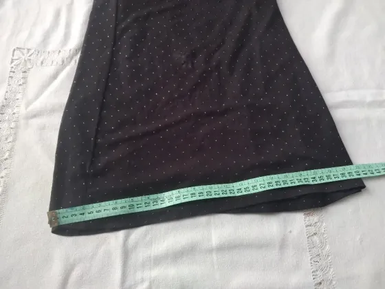 Pantalon palazzo, tipo calza, gamuzada con mini tachitas Floresta