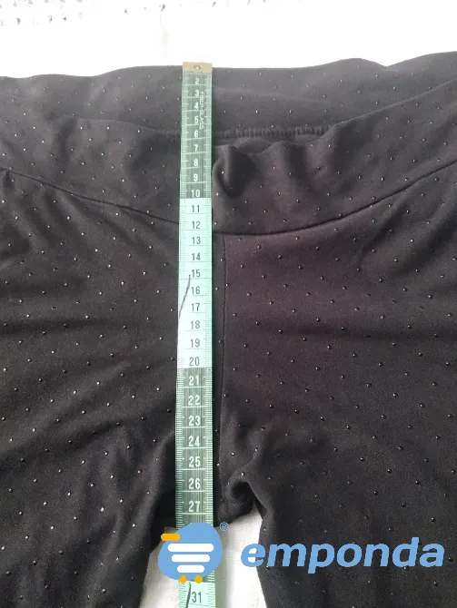 Pantalon palazzo, tipo calza, gamuzada con mini tachitas Floresta - imagen 4