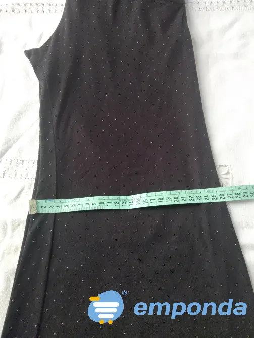 Pantalon palazzo, tipo calza, gamuzada con mini tachitas Floresta - imagen 5