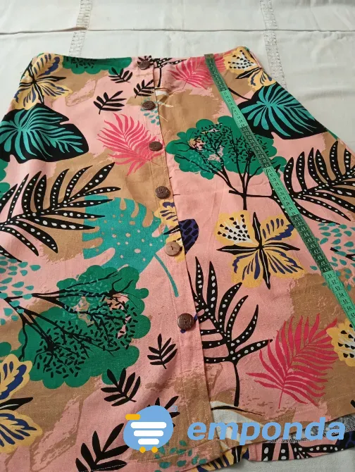 Pollera ¾ abotonada. Himogenes. IMPECABLE Floresta - imagen 2