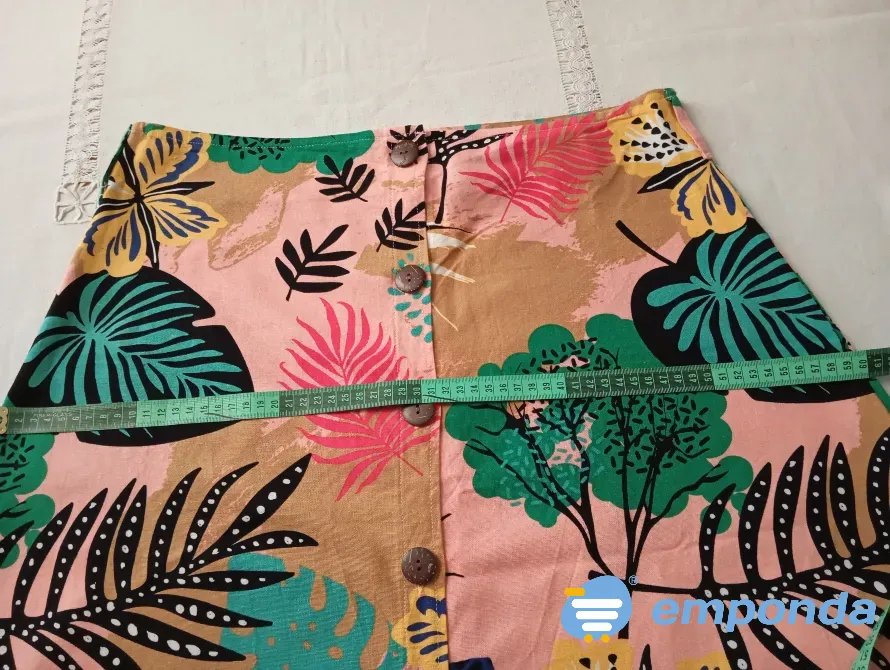 Pollera ¾ abotonada. Himogenes. IMPECABLE Floresta - imagen 4