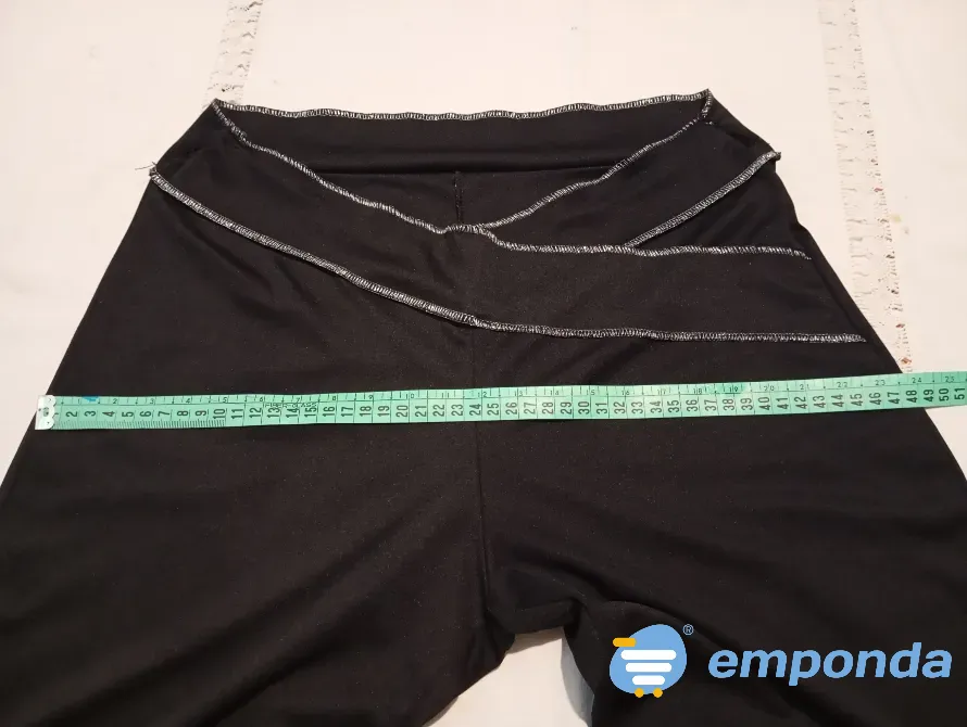 Pantalon tipo calza, recta, detalle de cintura cruzada Floresta - imagen 3