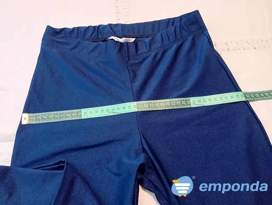 Calza brillosa azul de lycra. NUEVA Floresta - imagen 3