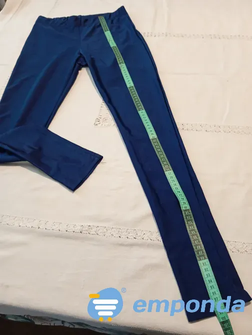 Calza brillosa azul de lycra. NUEVA Floresta - imagen 1