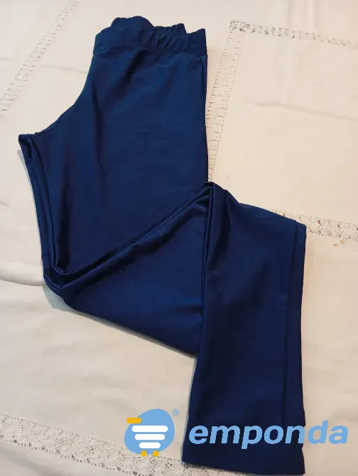 Calza brillosa azul de lycra. NUEVA Floresta - imagen 6