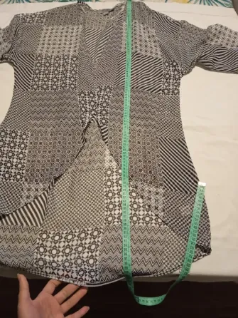 Kimono largo, transparente. Mangas tres cuartos. NUEVO Floresta