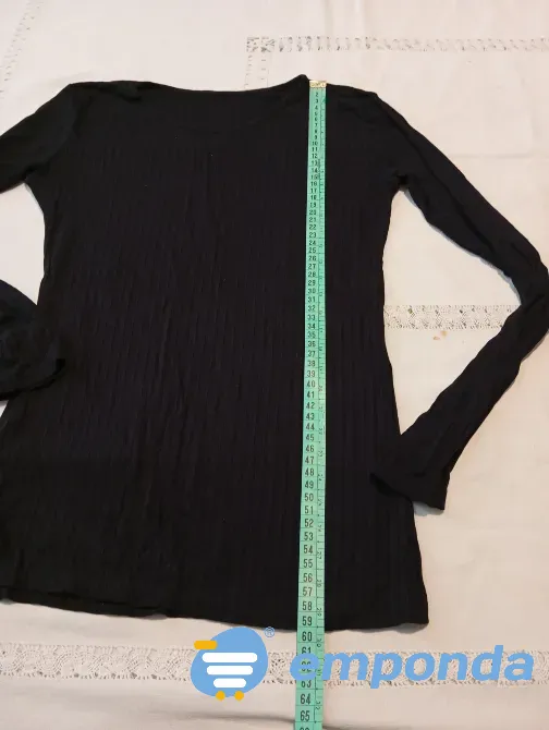 Camiseta, remera manga larga negra Floresta - imagen 1