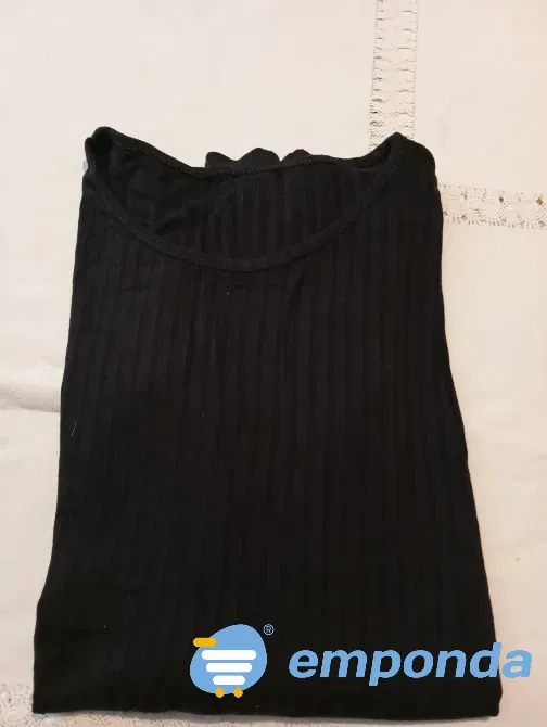 Camiseta, remera manga larga negra Floresta - imagen 4