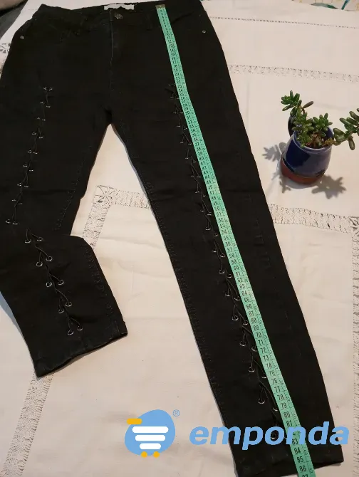 Pantalon, jean con pierna acordonada Floresta - imagen 1