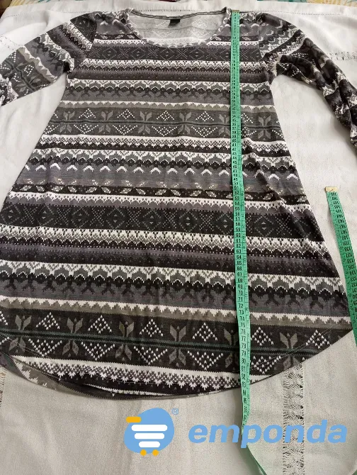 Vestido evase manga larga. IMPECABLE Floresta - imagen 1