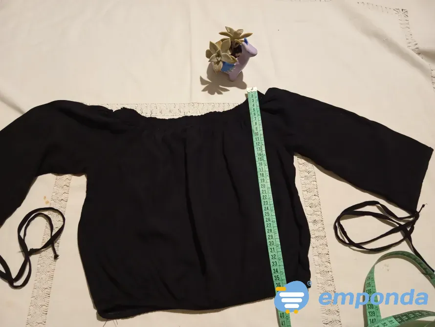 Top manga ¾, cuello bote (Nuevo s/etiq) Floresta - imagen 1