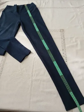 Calza azul acanalada. Cintura ancha, buen ajuste (Nueva) Floresta